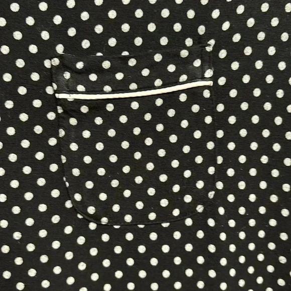 Soma Sleepwear Gown/Sleep Shirt Black With White Dots Size Small - Picture 2 of 6
